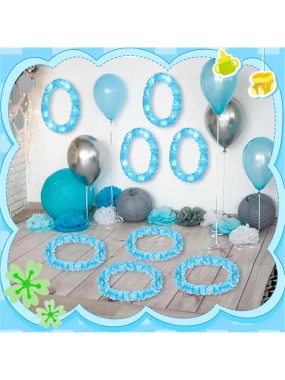 LED Hawaiian Leis Light Up Flower Necklaces Luau Party Decor 24 Pack Set